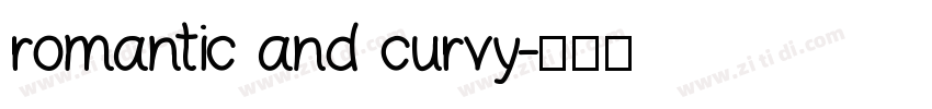 romantic and curvy字体转换